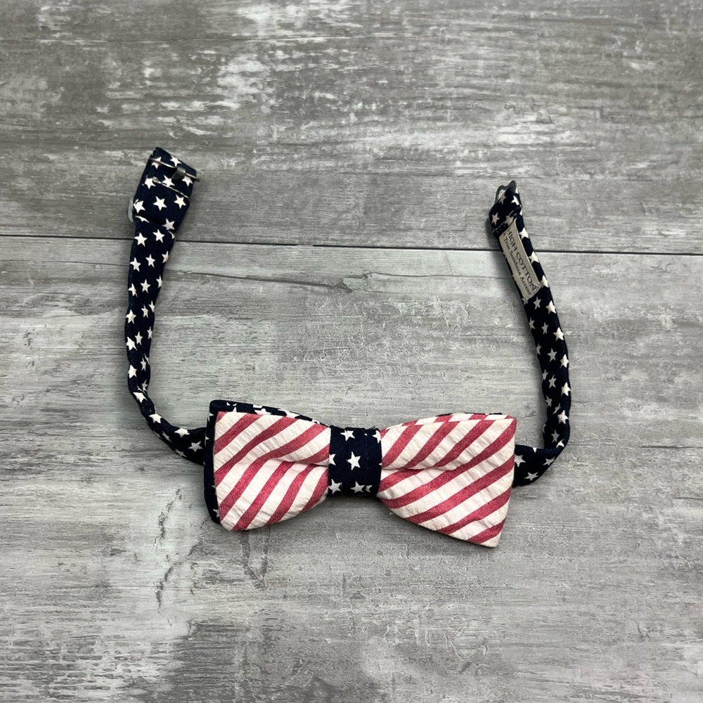 High Cotton American Flag Patriotic Seersucker Bowtie